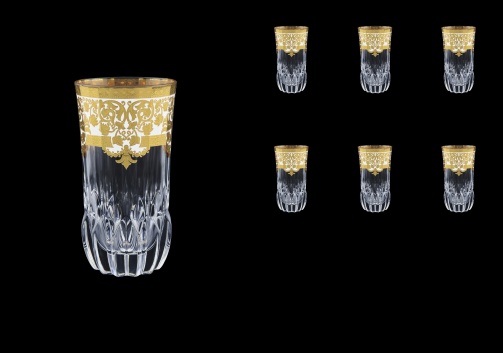 Adagio B0 F0021 Water Glasses 400ml 6pcs in Natalia Golden White Decor (F0021-0400)