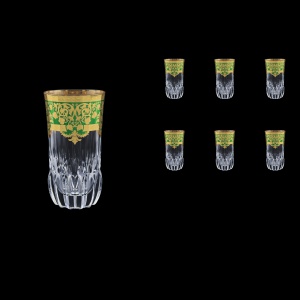 Adagio B0 F0024 Water Glasses 400ml 6pcs in Natalia Golden Green Decor (F0024-0400)