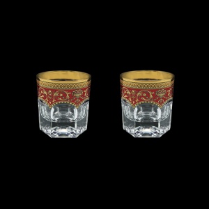 Provenza B2 PEGR Whisky Glasses 280ml 2pcs in Flora´s Empire Golden Red Decor (22-527/2)