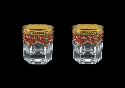 Provenza B2 PEGR Whisky Glasses 280ml 2pcs in Flora´s Empire Golden Red Decor (22-527/2)