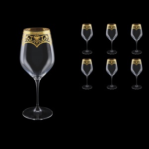 Supreme CWX SEGK Bordeaux Glass 810ml, 6pcs in Flora´s Empire Gold. Crystal D. (20-4016/L)