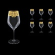 Supreme CWX F0020 Bordeaux Glass 810ml, 6pcs in Natalia Golden Crystal Decor (F0020-4016)