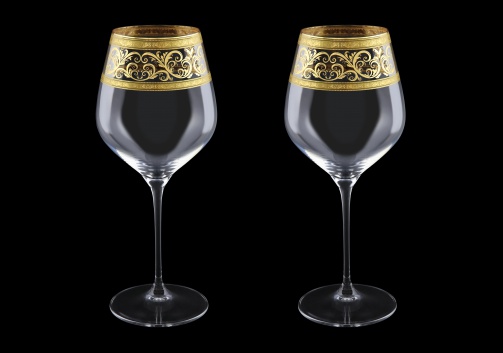 Supreme CWB SALK Burgundy Glass 840ml, 2pcs in Allegro Golden Light Decor (65-4017/2/L)