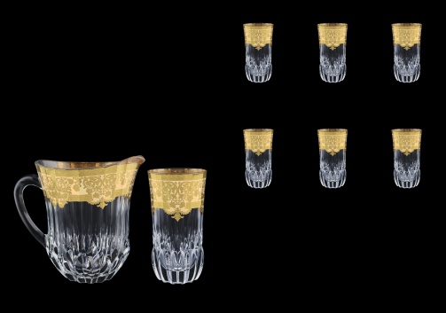 Adagio Set J+B0 F0025 1230ml+6x400ml 1+6pcs in Natalia Golden Ivory Decor (F0025-0430)