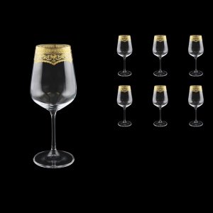 Strix C2 SELK Red Wine Glasses in Flora´s Empire Golden Crystal L, 450ml, 6pcs (20-2212/L)