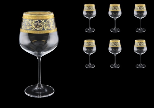 Strix CWR SALK Red Wine Glasses in Allegro Golden Crystal L., 600ml, 6pcs (65-2216/L)