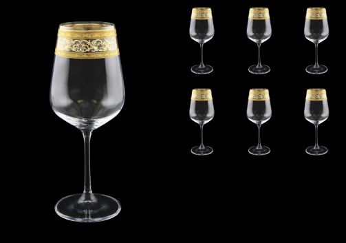 Strix C2 SALK Red Wine Glasses in Allegro Golden Crystal L, 450ml, 6pcs (65-2212/L)