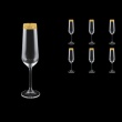 Strix CFL SNGC Champagne Flute in Romance Golden Classic Decor, 200ml, 6pcs (33-2210)
