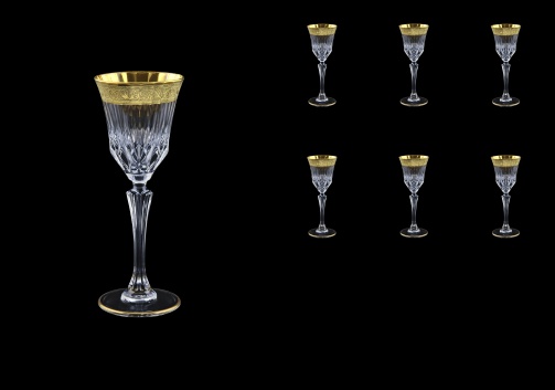 Adagio C5 AMGE Liqueur Stemware 80ml, 6pcs, in Lilit Golden Embossed Decor (F0031-0415)