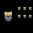 Adagio B2 F0065 Whisky Tumblers 350ml, 6pcs, in Allegro Golden Embossed Decor (F0065-0402)