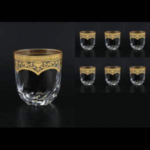 Trix B2 TELK Whisky Glasses 400ml 6pcs in Flora´s Empire Golden Crystal Decor (20-566/L)
