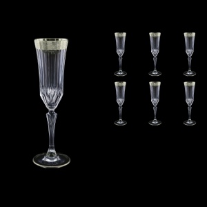 Adagio CFL F0031-1 Champagne Flutes 180ml, 6pcs, in Lilit Platinum Embossed (F0031-1-0410)