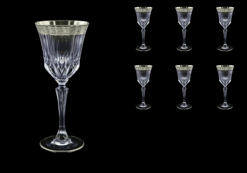 Adagio C3 F0031-1 Wine Stemware 220ml, 6pcs, in Lilit Platinum Embossed D. (F0031-1-0413)