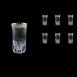 Adagio B0 F0031-1 Water Tumblers 400ml, 6pcs, in Lilit Platinum Embossed D. (F0031-1-0400)
