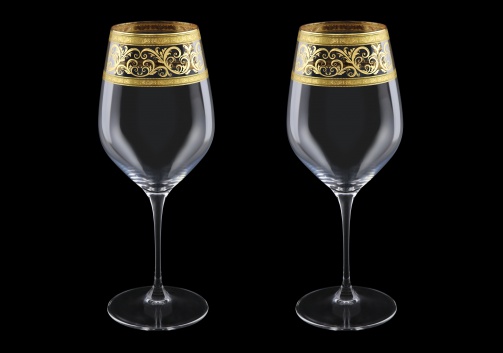 Supreme CWX SALK Bordeaux Glass 810ml, 2pcs in Allegro Golden Light Decor (65-4016/2/L)