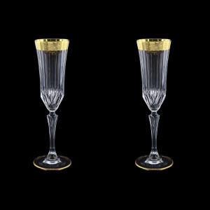 Adagio CFL AMGE Champagne Flutes 180ml, 2pcs, in Lilit Golden Embossed D. (F0031-0410=2)