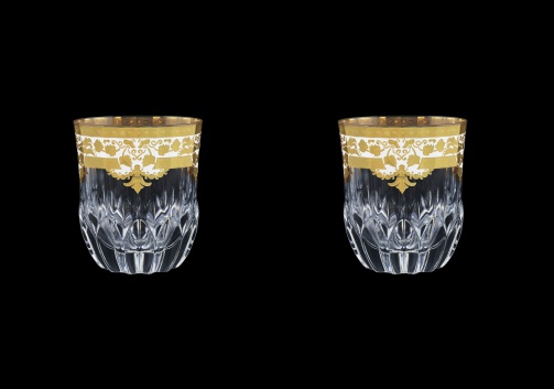 Adagio B2 F0021 Whisky Glasses 350ml 2pcs in Natalia Golden White Decor (F0021-0402=2)