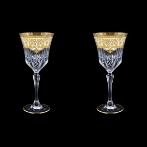 Adagio C2 F0021 Wine Glasses 280ml 2pcs in Natalia Golden White Decor (F0021-0412=2)