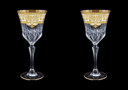 Adagio C2 F0021 Wine Glasses 280ml 2pcs in Natalia Golden White Decor (F0021-0412=2)