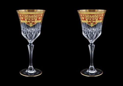 Adagio C2 F0022 Wine Glasses 280ml 2pcs in Natalia Golden Red Decor (F0022-0412=2)