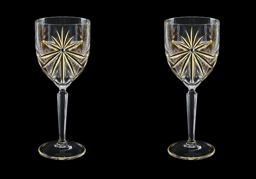 Oasis C2 OOG KCR Wine Glasses 290ml 2pcs in Full Star Gold+KCR (1304/2/KCR)