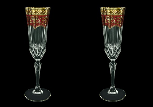 Adagio CFL AEGR Champagne Flutes 180ml 2pcs in Flora´s Empire Golden Red Decor (22-594/2)