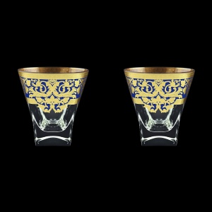 Fusion B2 F0023 Whisky Glasses 270ml 2pcs in Natalia Golden Blue Decor (F0023-0102=2)