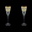 Fusion CFL F0023 Champagne Flutes 170ml 2pcs in Natalia Golden Blue Decor (F0023-0110=2)