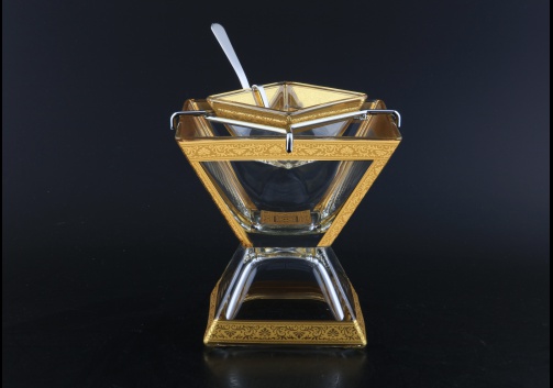 Torcello KSD TNGC Caviar Set w/F 14x14cm 1pc in Romance Golden Classic Decor (33-960)