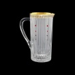 Timeless J TAGB SKLI Brocca Jug 1200ml 1pc in Antigue Golden Black D.+SKLI (57-114/bKLI)