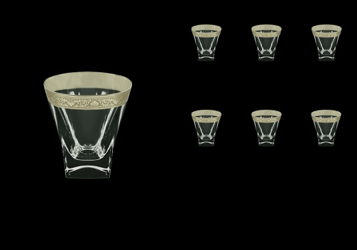 Fusion B2 FNPC Whisky Glasses 270ml 6pcs in Romance Platinum Classic Decor (33-1/397)