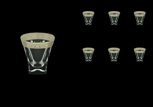 Fusion B3 FNPC Whisky Glasses 200ml 6pcs in Romance Platinum Classic Decor (33-1/437)
