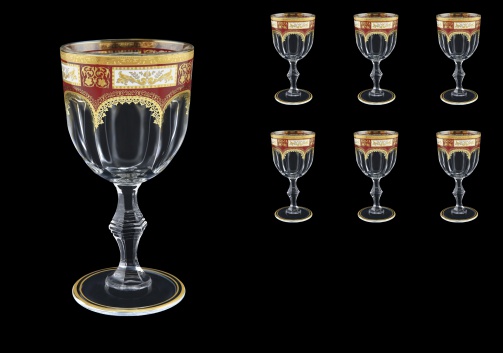 Provenza C2 F0012 Wine Glasses 230ml 6pcs in Diadem Golden Red (F0012-0012)