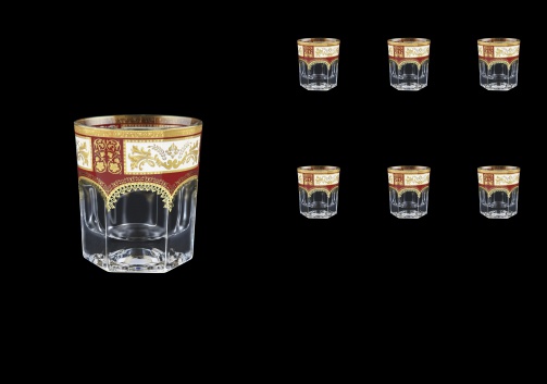 Provenza B3 F0012 Whisky Glasses 185ml 6pcs in Diadem Golden Red (F0012-0003)