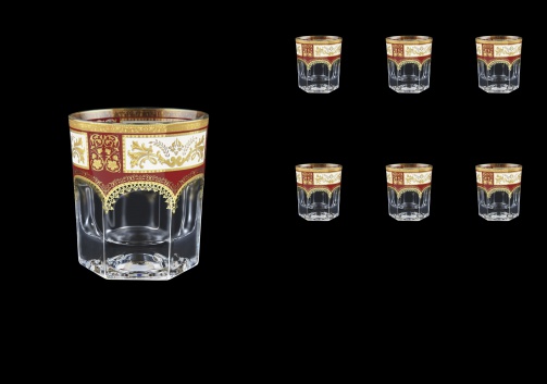 Provenza B2 F0012 Whisky Glasses 280ml 6pcs in Diadem Golden Red (F0012-0002)