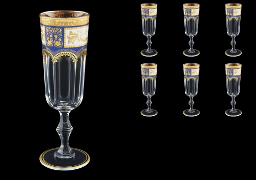 Provenza CFL F0013 Champagne Flutes 160ml 6pcs in Diadem Golden Blue (F0013-0010)