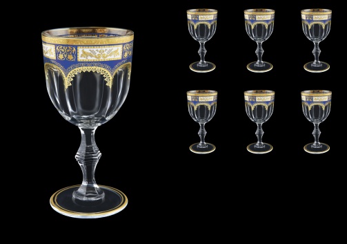 Provenza C2 F0013 Wine Glasses 230ml 6pcs in Diadem Golden Blue (F0013-0012)