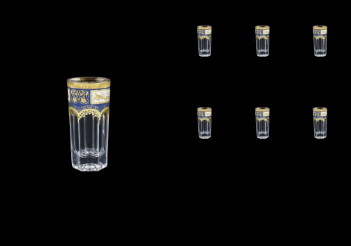 Provenza B5 F0013 Liqueur Tumblers 50ml 6pcs in Diadem Golden Blue (F0013-0005)