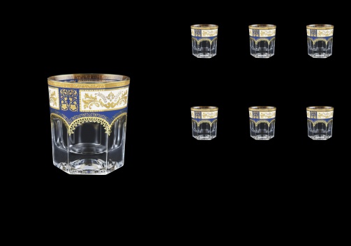 Provenza B3 F0013 Whisky Glasses 185ml 6pcs in Diadem Golden Blue (F0013-0003)