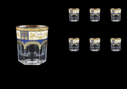 Provenza B2 F0013 Whisky Glasses 280ml 6pcs in Diadem Golden Blue (F0013-0002)