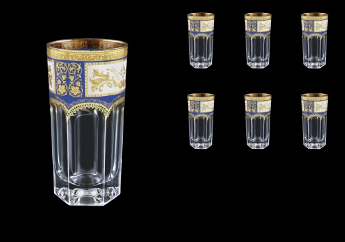 Provenza B0 F0013 Water Glasses 370ml  6pcs in Diadem Golden Blue (F0013-0000)