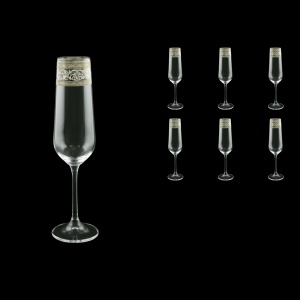 Strix CFL SASK Champagne Flute in Allegro Platinum Crystal L, 200ml, 6pcs (65-1/2210/L)