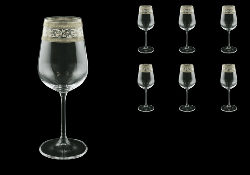 Strix C3 SASK White Wine Glasses in Allegro Platinum Crystal L., 360ml, 6pcs (65-1/2213/L)