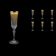 Adagio CFL F0050 Champagne Flutes 180ml 6pcs in Rio Golden Crystal Decor (F0050-0410)