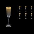 Adagio CFL F0050 Champagne Flutes 180ml 6pcs in Rio Golden Crystal Decor (F0050-0410)