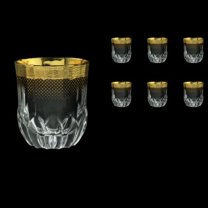 Adagio B2 F0050 Whisky Glasses 350ml 6pcs  in Rio Golden Crystal Decor (F0050-0402)
