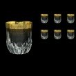 Adagio B2 F0050 Whisky Glasses 350ml 6pcs  in Rio Golden Crystal Decor (F0050-0402)