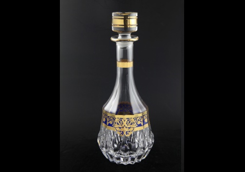 Adagio RD F0023 Round Decanter 1000ml 1pc in Natalia Golden Blue Decor (F0023-0420)