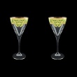 Fusion C2 F0024 Wine Glasses 250ml 2pcs in Natalia Golden Green Decor (F0024-0112=2)