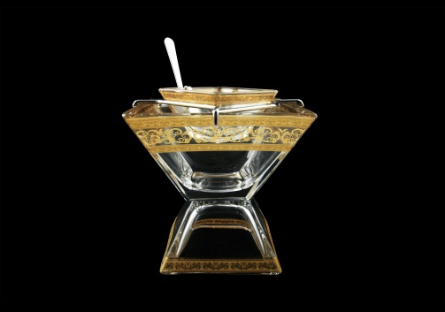 Torcello KSD TALK Caviar Set w/F 14x14cm 1pc in Allegro Golden Light Decor (65-960/L)